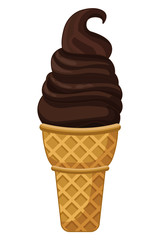 Chocolate Sundae ice cream cone food