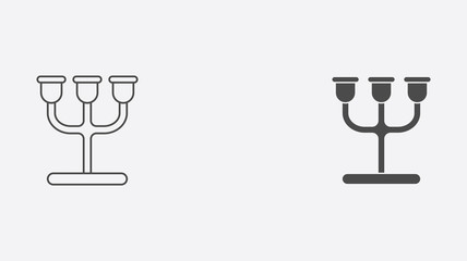 Candle holder vector icon sign symbol