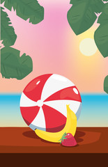 summer time holiday vector illustratio