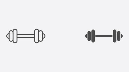 Dumbbell vector icon sign symbol