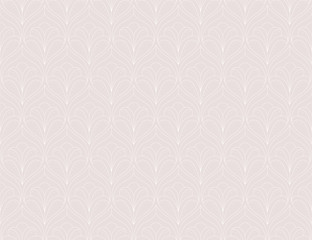 Vector floral damask seamless pattern. Elegant abstract art nouveau background. Classic flower motif texture.