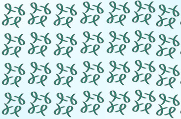 Tourette's syndrome awareness teal ribbon background, health awareness week, illustration