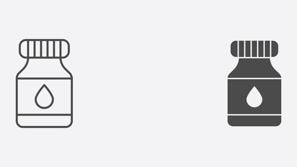 Ink pot vector icon sign symbol