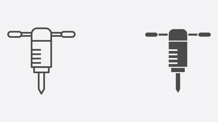 Jackhammer vector icon sign symbol