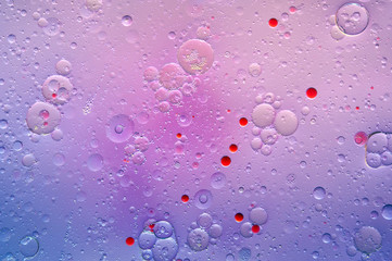 Colourful oil ink bubbles and drops. Abstract template mixed texture background. Wallpaper pattern.