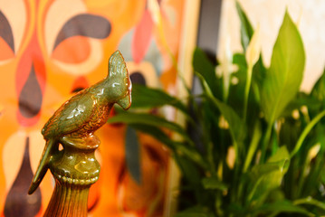 green porcelain bird decoration, green china bird