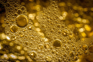 Colourful oil ink bubbles and drops. Abstract template mixed texture background. Wallpaper pattern.