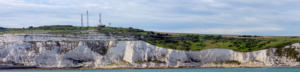 Fototapeta na wymiar White cliffs of England in Dover, United Kingdom