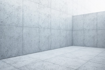 blank concrete space interior, 3d rendering