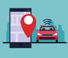 gps location car service concept