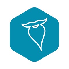 Santa beard icon. Outline santa beard vector icon for web design isolated on black background