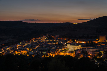 Fototapeta premium Pastrana cityscape at sunset, Guadalajara, Spain