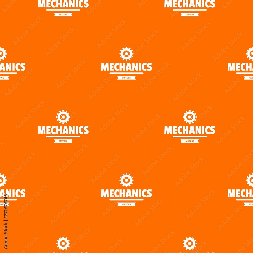 Wall mural Business machinery pattern vector orange for any web design best