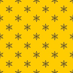Wheel of ship pattern seamless vector repeat geometric yellow for any design