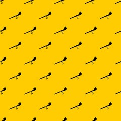 Retro smoking pipe pattern seamless vector repeat geometric yellow for any design