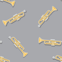 seamless pattern blow pipe on grey background. Vector image.