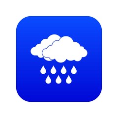 Cloud icon digital blue for any design isolated on white vector illustration