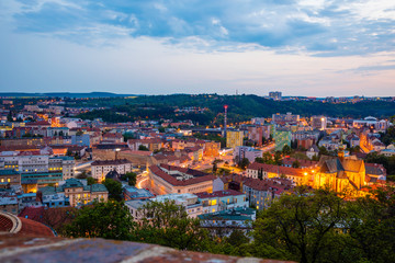 Fototapeta na wymiar Panoramic view on the old town of Brno, Czech Republic