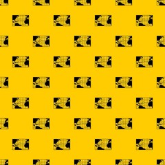 Naklejka premium Map trips of Columbus pattern seamless vector repeat geometric yellow for any design