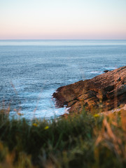 Golden hour in scenic coast of Basque Country