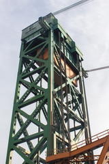 Fototapeta na wymiar Tower of a Lift bridge with Cables
