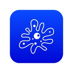 Amoeba icon digital blue for any design isolated on white vector illustration