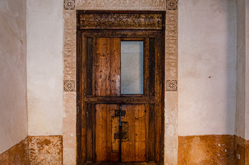 Old style Arabic door carving. marrakech morocco