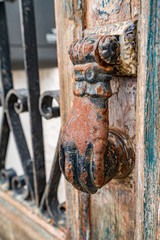 Architectural Details of Santorini Island in Greece, Shot in Thira, the capital city