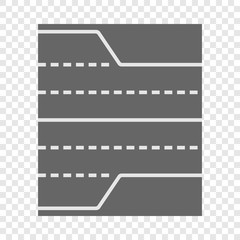 Asphalt road icon. Cartoon illustration of road element vector icon for web design