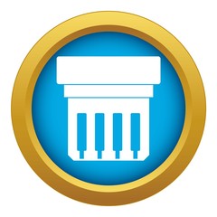 Electronic circuit board icon blue vector isolated on white background for any design