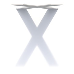 Vertical drop shadow font Letter X 3D