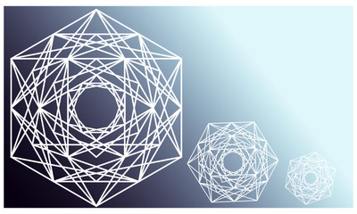 Geometry blue background