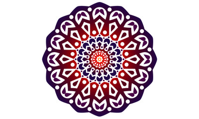 Violet water drop mandala