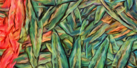 Colorful smooth paint strokes abstract background. Fashion beauty pattern for creating design banners, flyers, printed production backdrops and digital or web ideas. Drawing imitation texture.