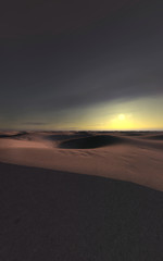 Fototapeta na wymiar Imagens do pôr do sol no deserto