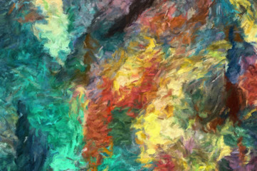 Abstract painting, Wall art, Canvas print, Oil paint, Modern drawing, Textured brushstrokes, Contemporary impressionism style, Warm fancy colors, Psychedelic design pattern, surreal fine art texture