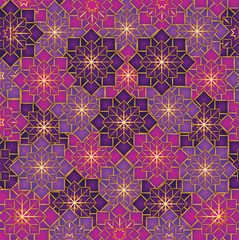 geometric flowers pattern decoration background