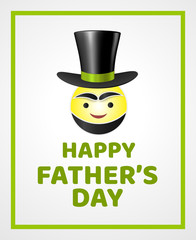 Comic vintage card of happy father's day