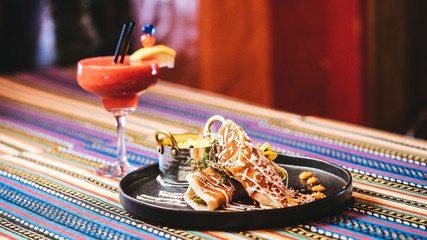 Comida mexicana tacos burrito