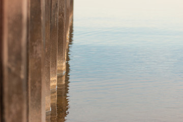 reflection of poles in water
