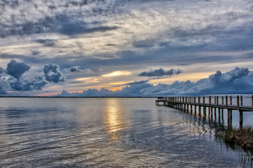 Sunset over the ocean