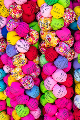 Colourful praying monkey bags