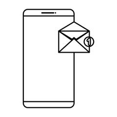 smartphone technology with envelope email