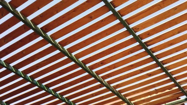 Wooden pattern of the ceiling