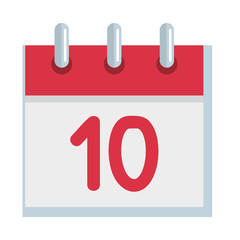 calendar reminder with number ten