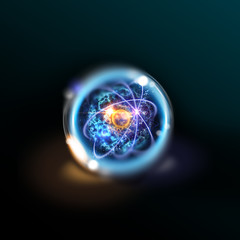 Atomic Particle 3D Illustration