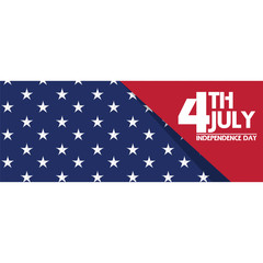 4th of July banner. Independence day - Vector