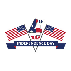 4th of July banner. Independence day - Vector