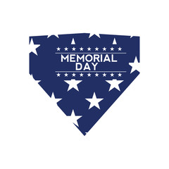 Memorial day banner with a stars - Vector