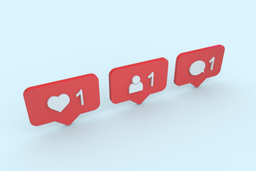 Social icon Message, add Contacts and like